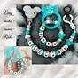 All-silicone Dumbo pacifier and teether hand chain