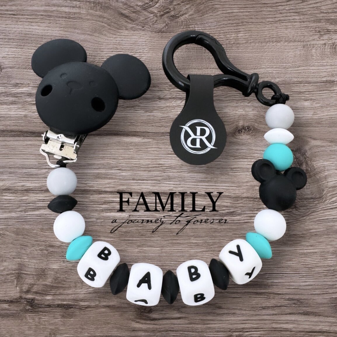 All-silicone Mickey pacifier chain