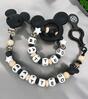 All-silicone pacifier chain and teether set