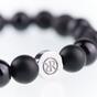 Bracelet made of natural onyx and lava stones