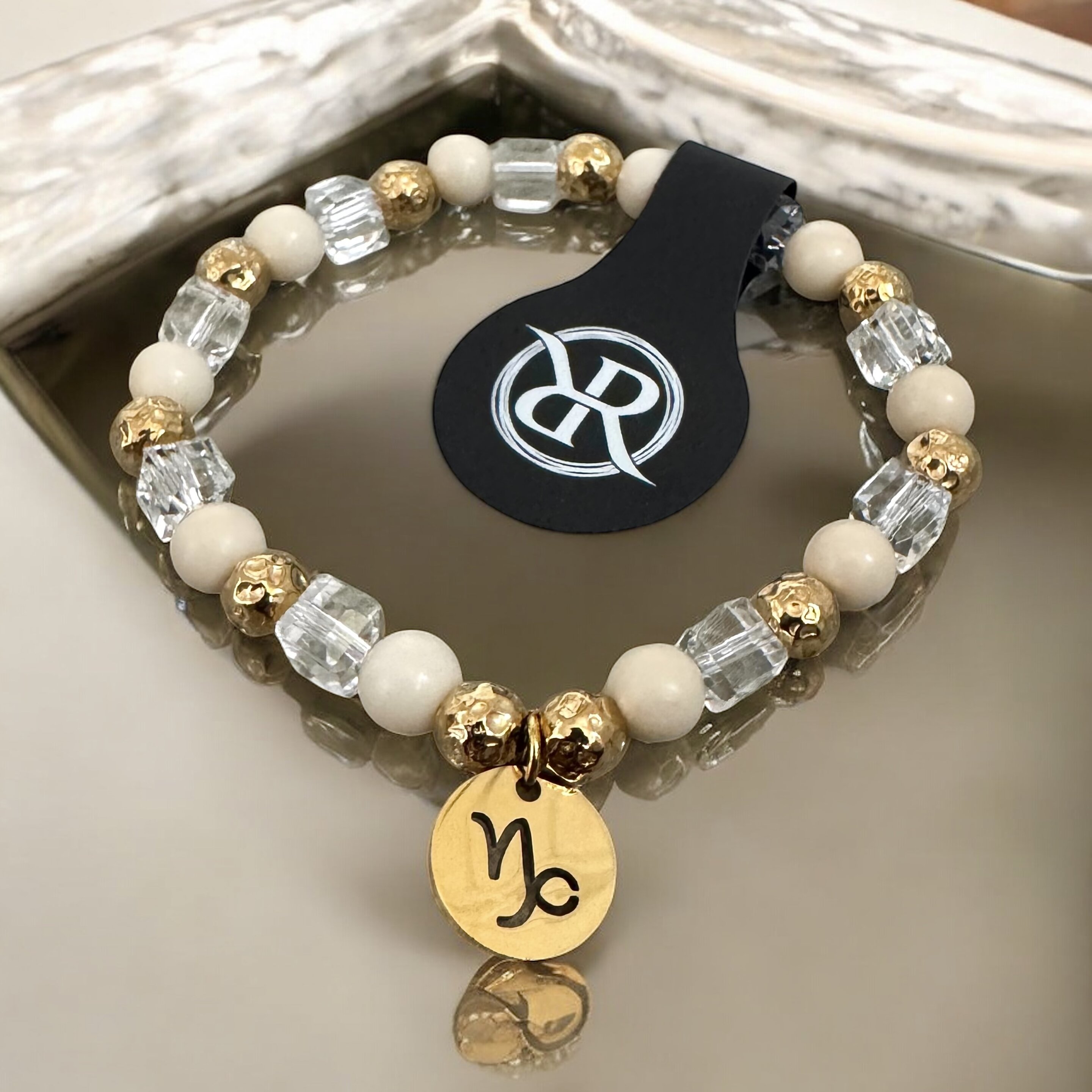 Bracelet made of natural stones Glory with zodiac sign