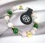 Bracelet made of natural stones with engraving Mama