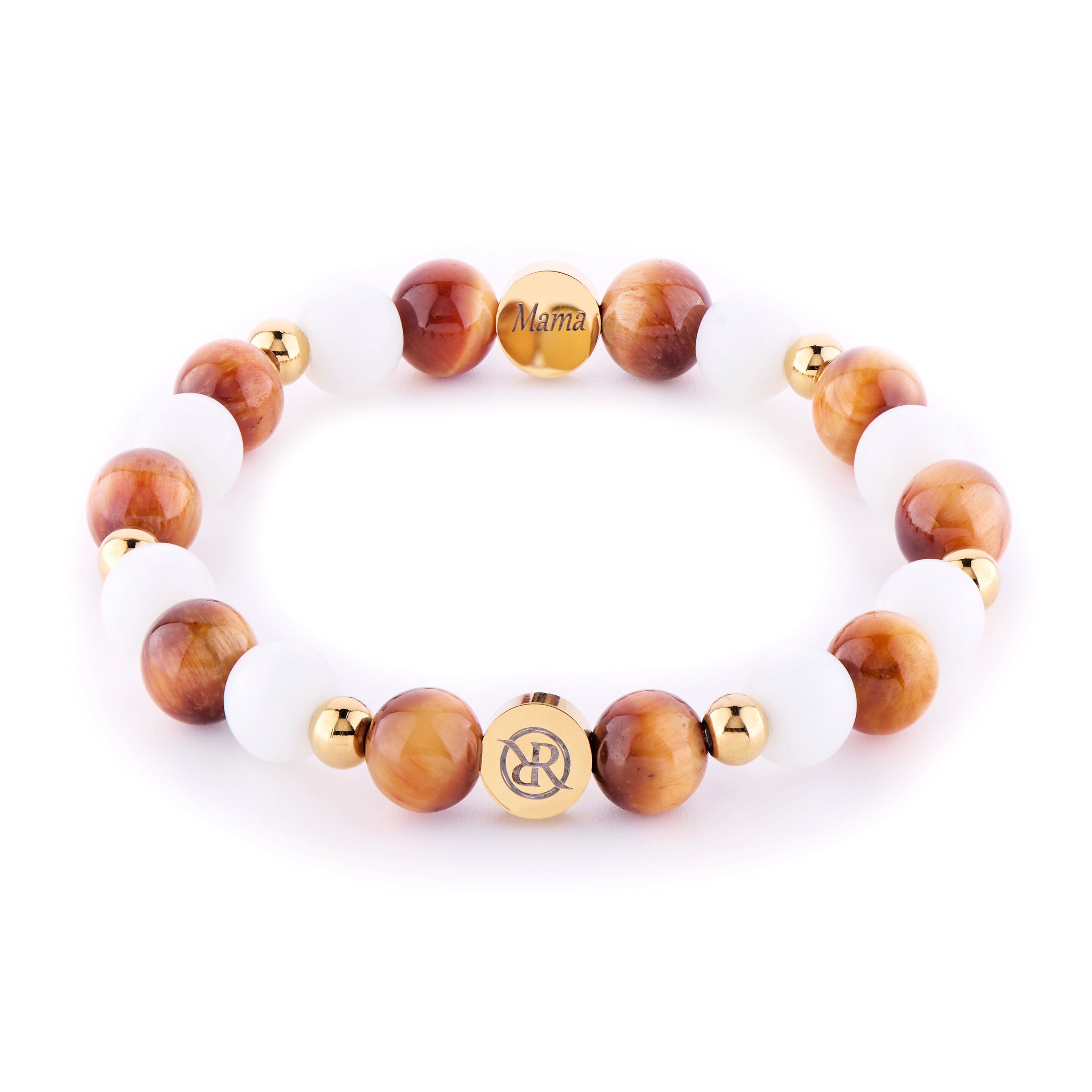 Bracelet mom in gold with tiger eye