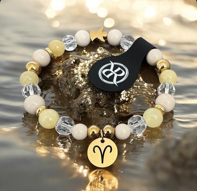 Bracelet Mother of the Sun with zodiac sign and angel