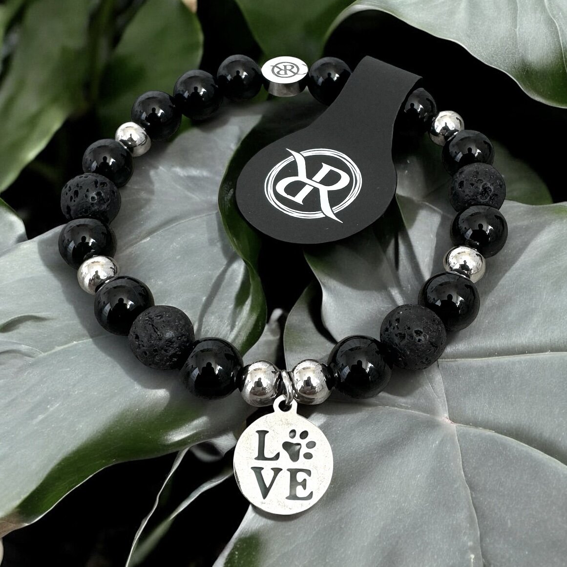 Bracelet with silver medallion Pet Love