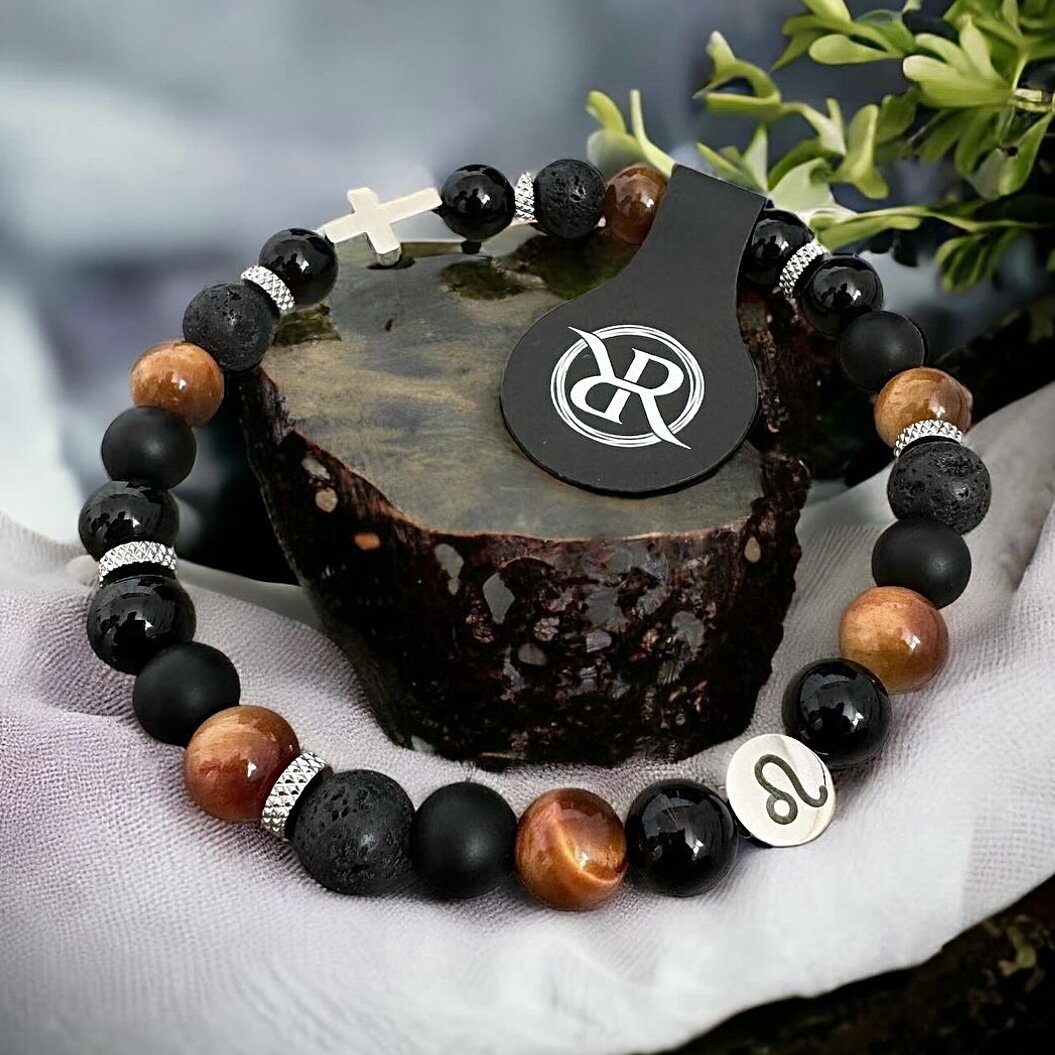 Bracelet with zodiac sign and cross