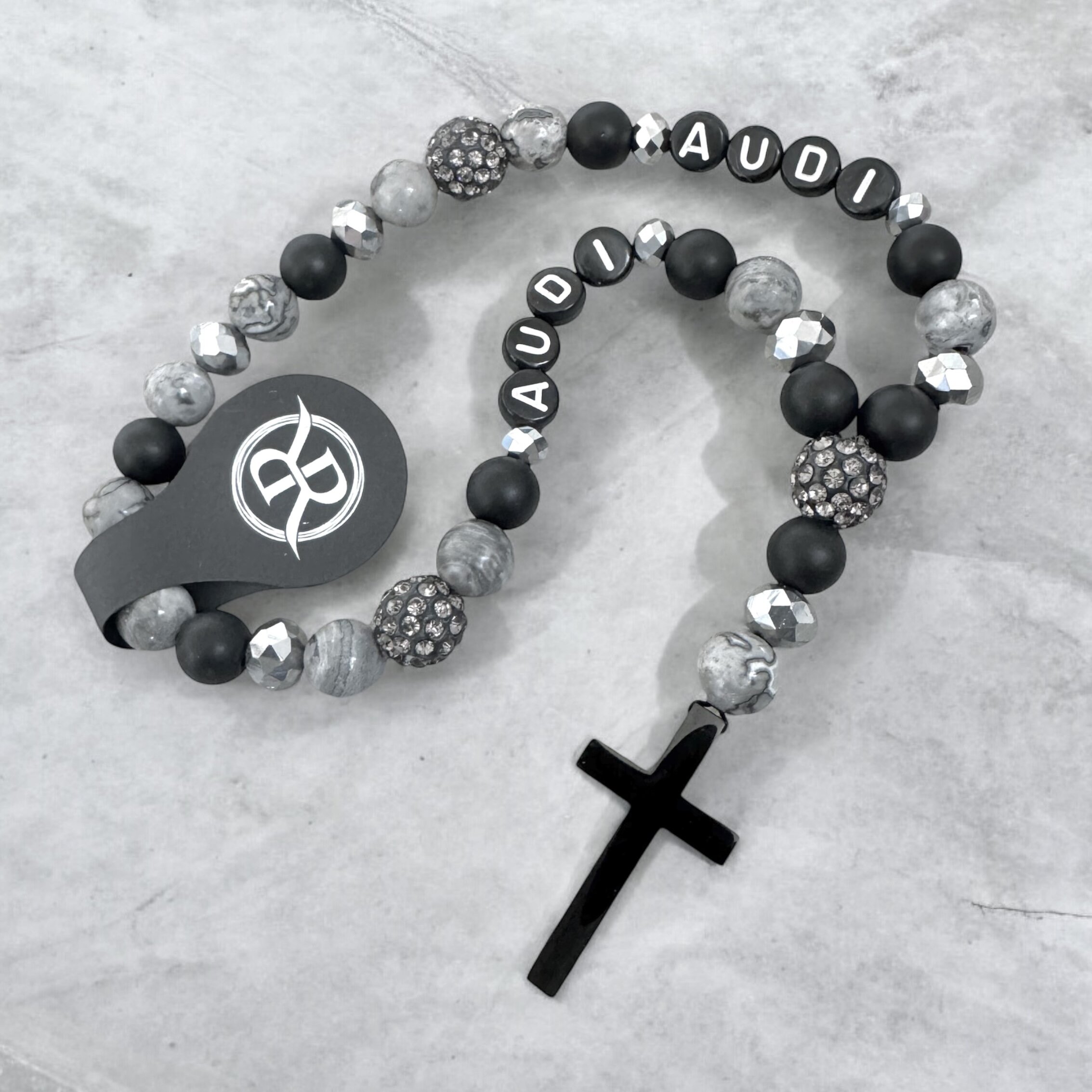 Car rosary made of natural stones