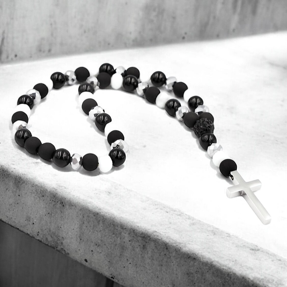 Car rosary made of natural stones