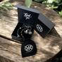 Hockey keyring with four-leaf clover and text