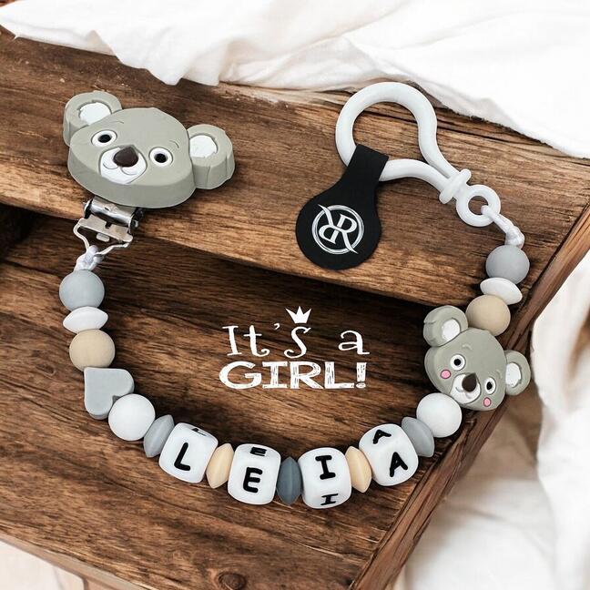 Koala full silicone pacifier chain