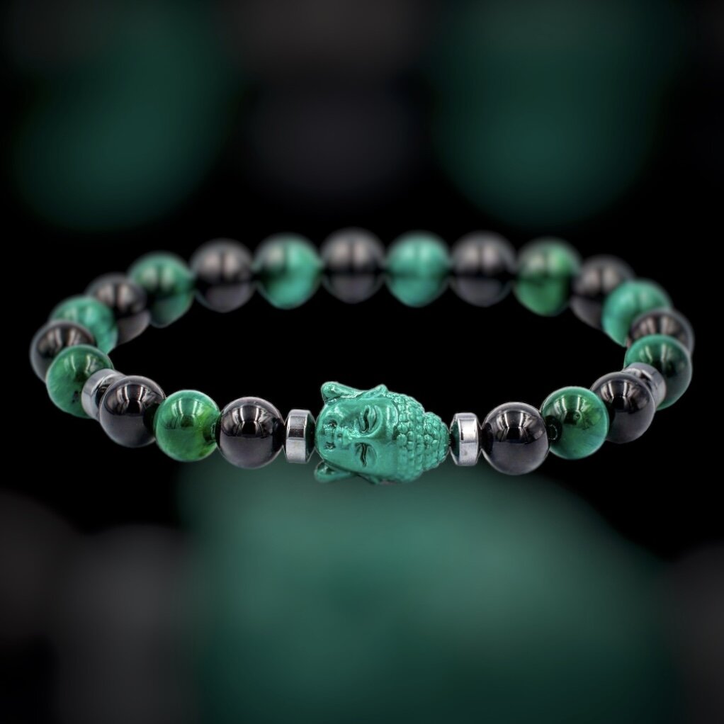 Bracelet with buddha made of natural stones