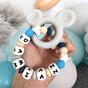 Miki full silicone pacifier chain and teether set