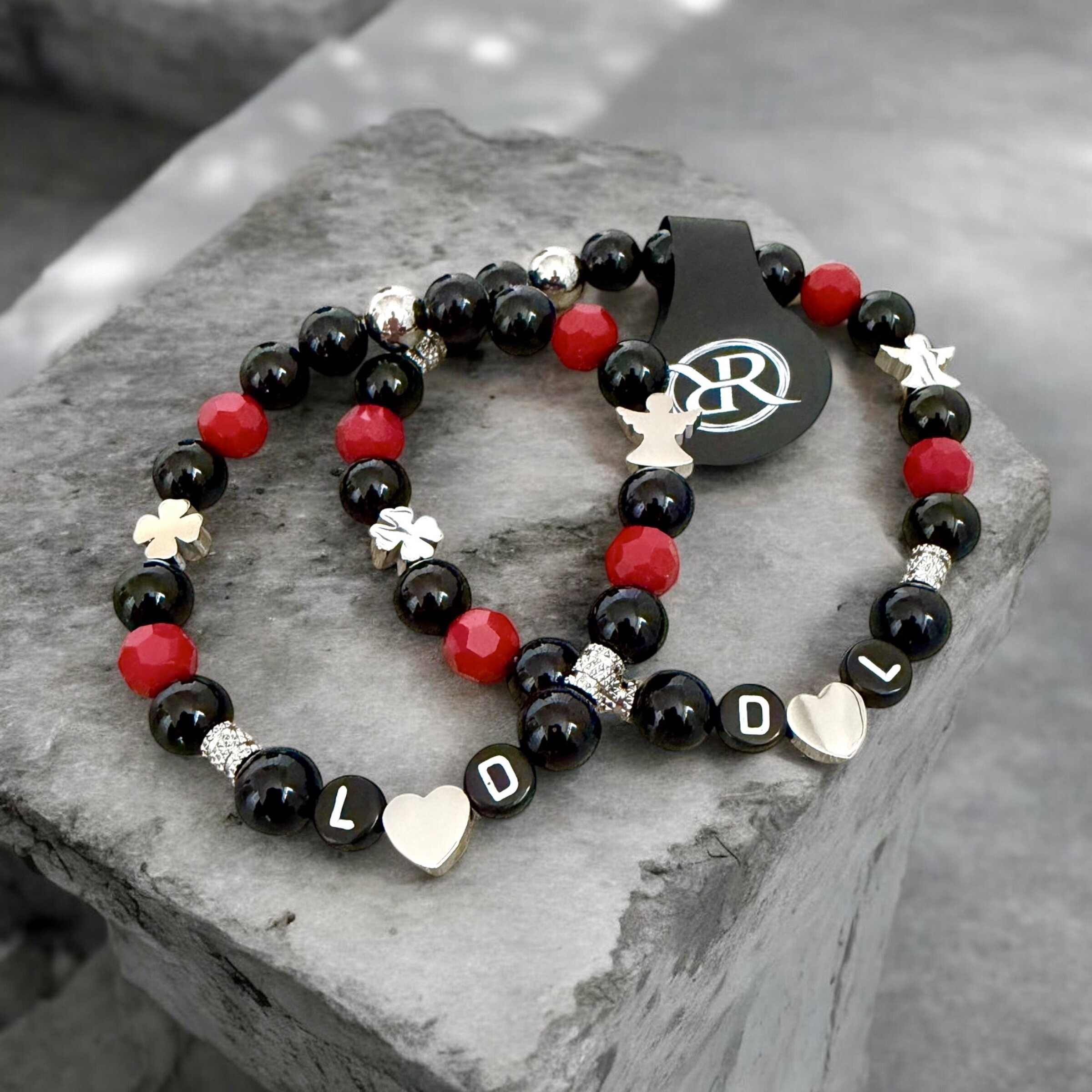 Partner bracelets with the addition of custom letters