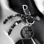 Personalised keyring with electron and carabiner