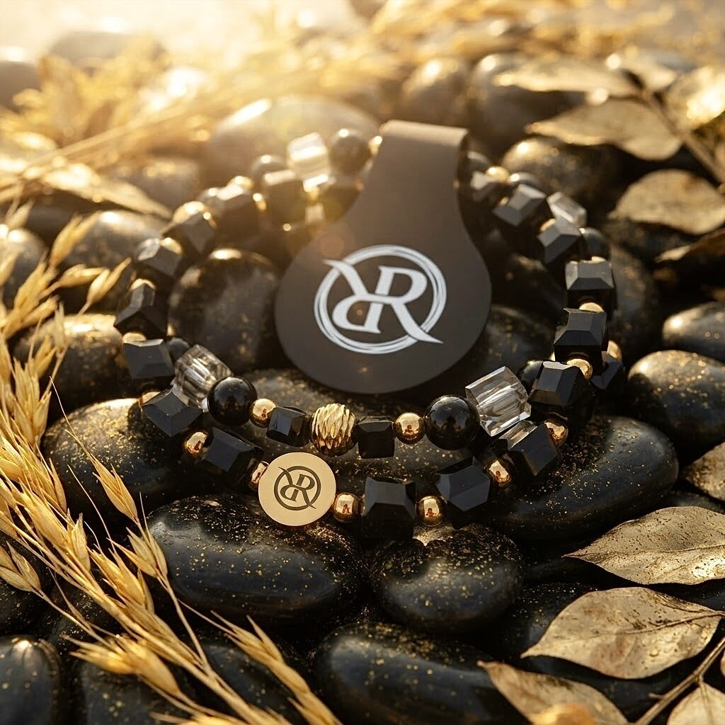 Sapphire bracelets made from natural onyx and spinel stones