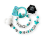 All-silicone pacifier chain and teether set